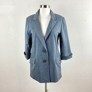 La Classe Couture Boyfriend Fit Cotton Blazer